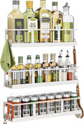 Bunoxea Spice Rack Wall Mounted 3 Pack,RV Spice Rack,Black